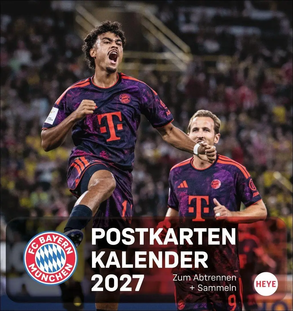 Cover: 9783756418480 | FC Bayern München Postkartenkalender 2027 | Heye | Kalender | 13 S.