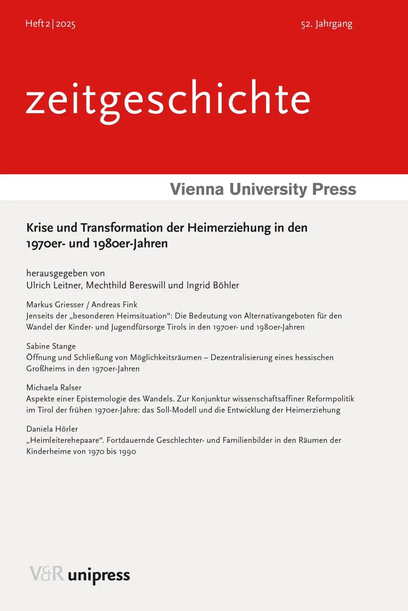 Krise und Transformation der Heimerziehung in den 1970er- und 1980er-Jahren