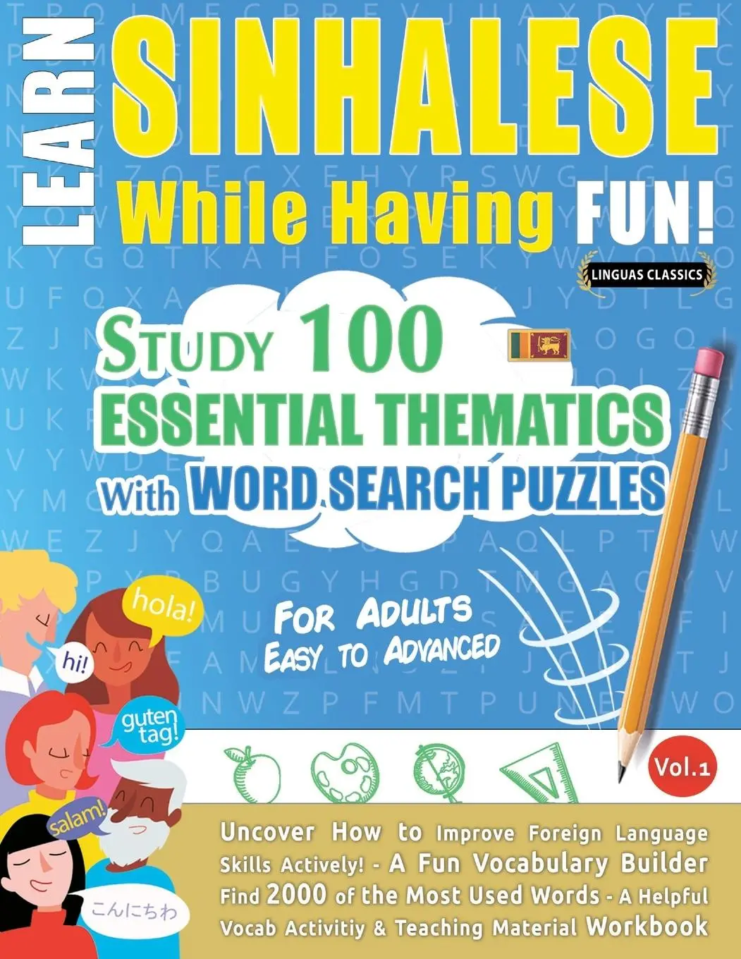 Cover: 9798349008580 | LEARN SINHALESE WHILE HAVING FUN! - FOR ADULTS | Linguas Classics