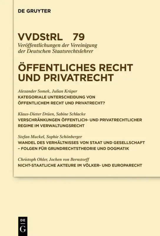 Cover: 9783110678680 | Öffentliches Recht und Privatrecht | Ute Sacksofsky | Buch | 509 S.