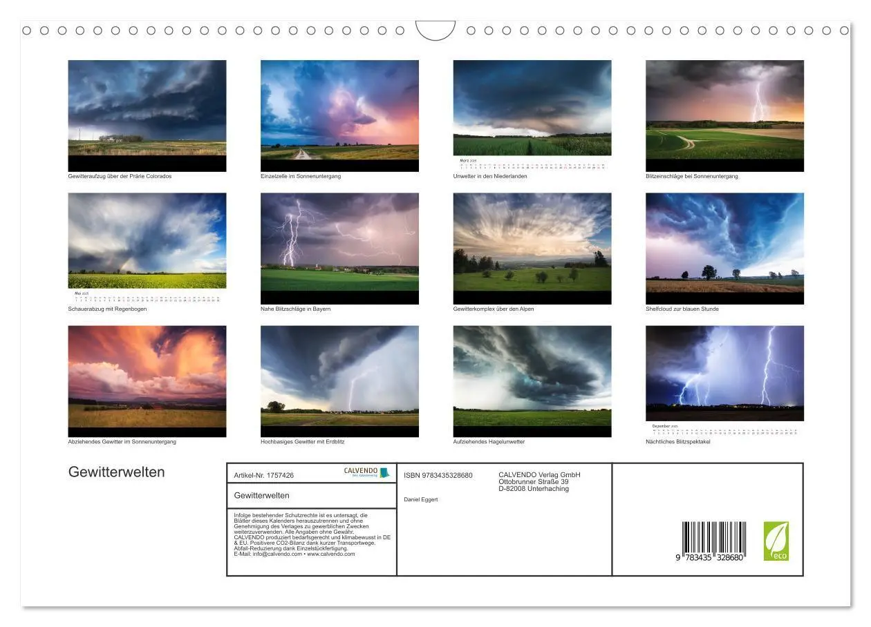 Bild: 9783435328680 | Gewitterwelten (Wandkalender 2025 DIN A3 quer), CALVENDO...