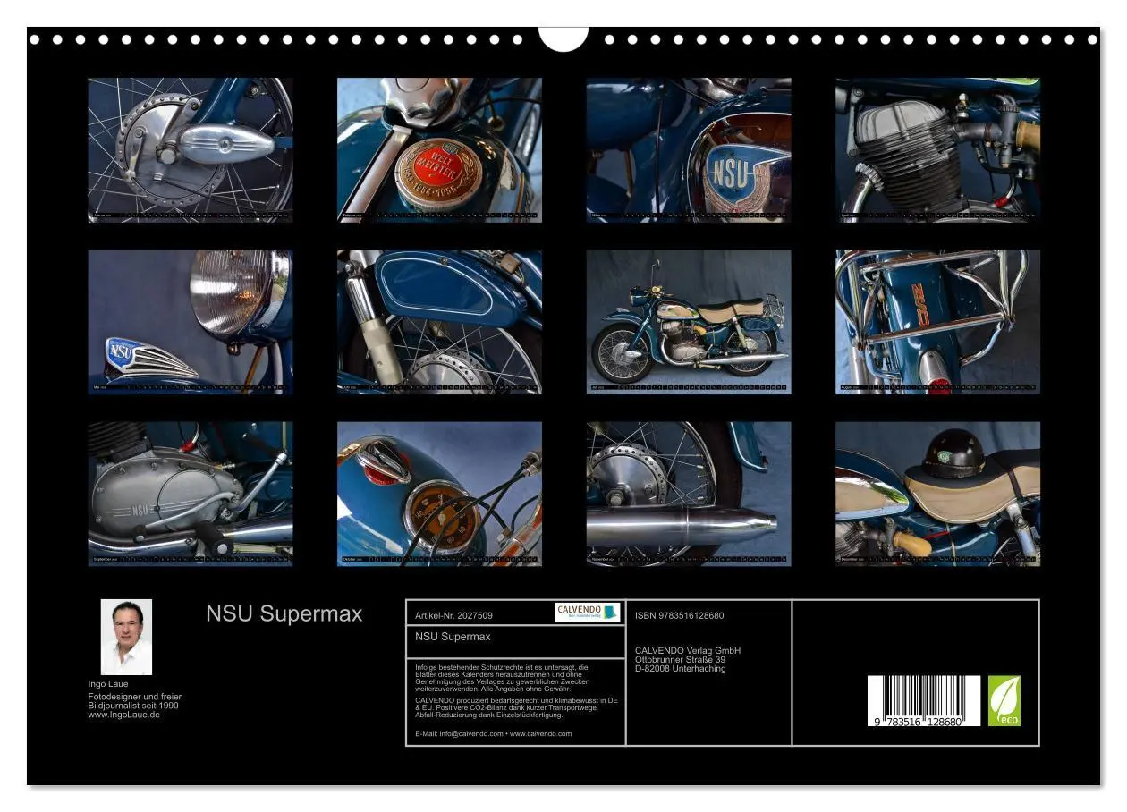 Bild: 9783516128680 | NSU Supermax (Wandkalender 2026 DIN A3 quer), CALVENDO Monatskalender