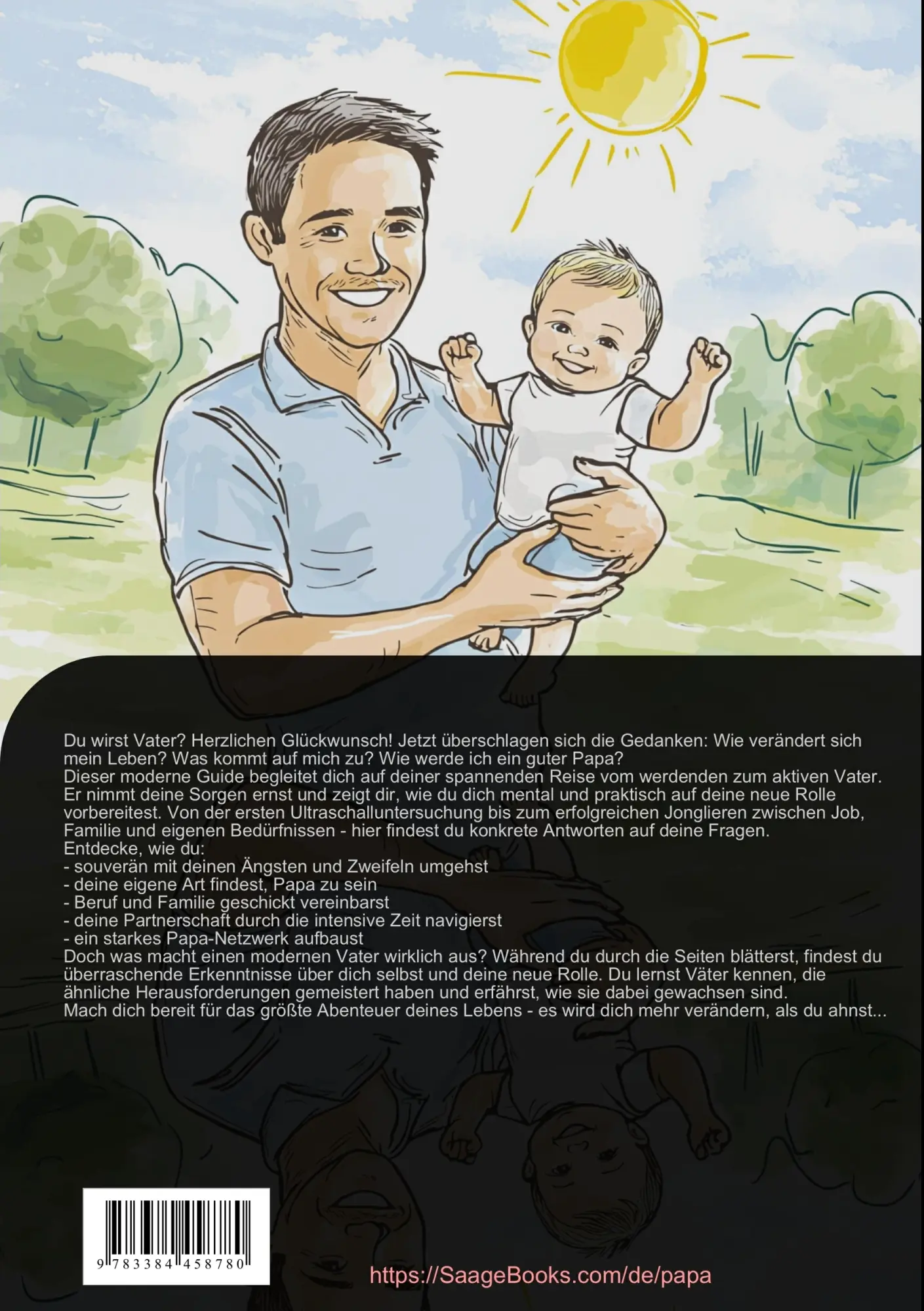 Rückseite: 9783384458780 | Vater werden &amp; Papa sein: Der moderne Guide für werdende Väter | Saage