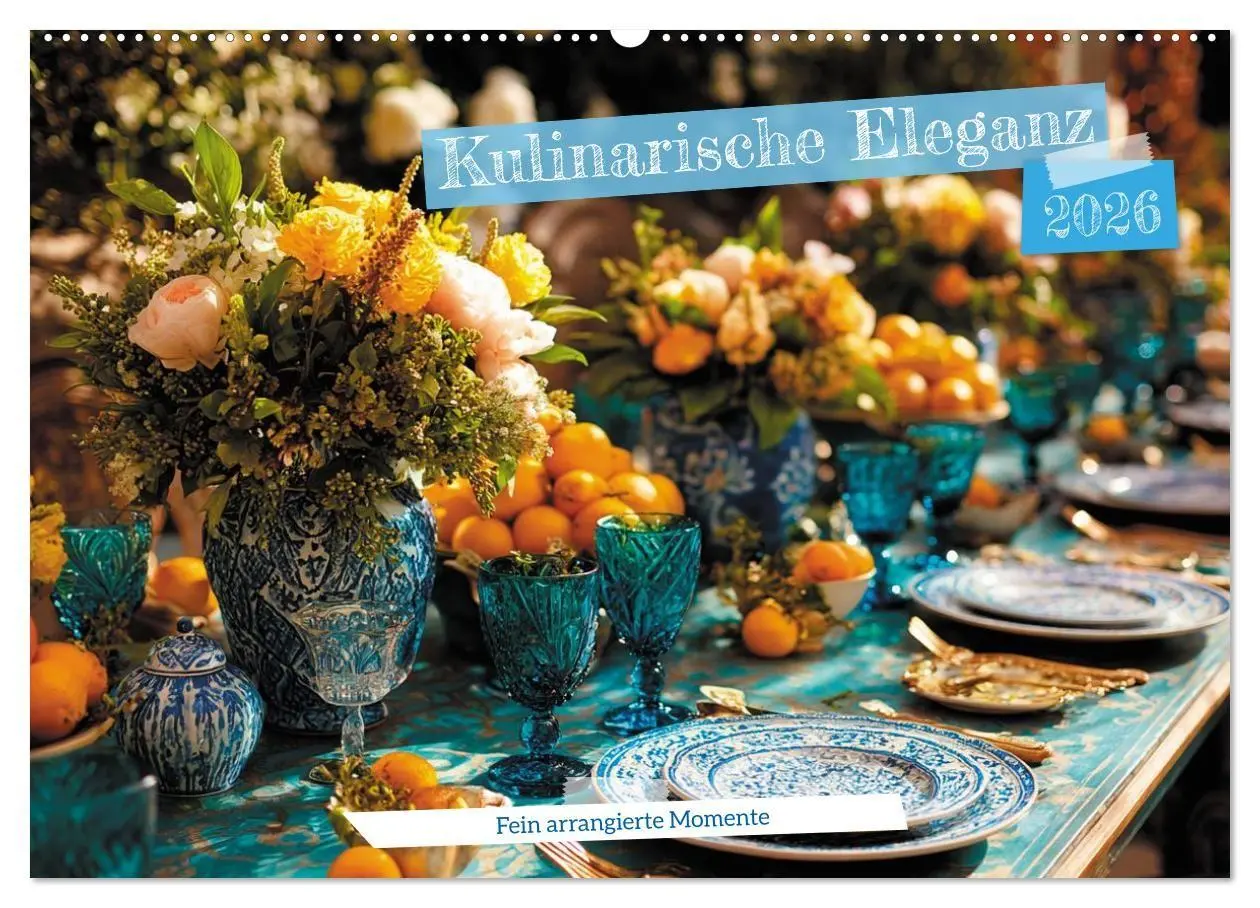 Cover: 9783516738780 | Kulinarische Eleganz (Wandkalender 2026 DIN A2 quer), CALVENDO...