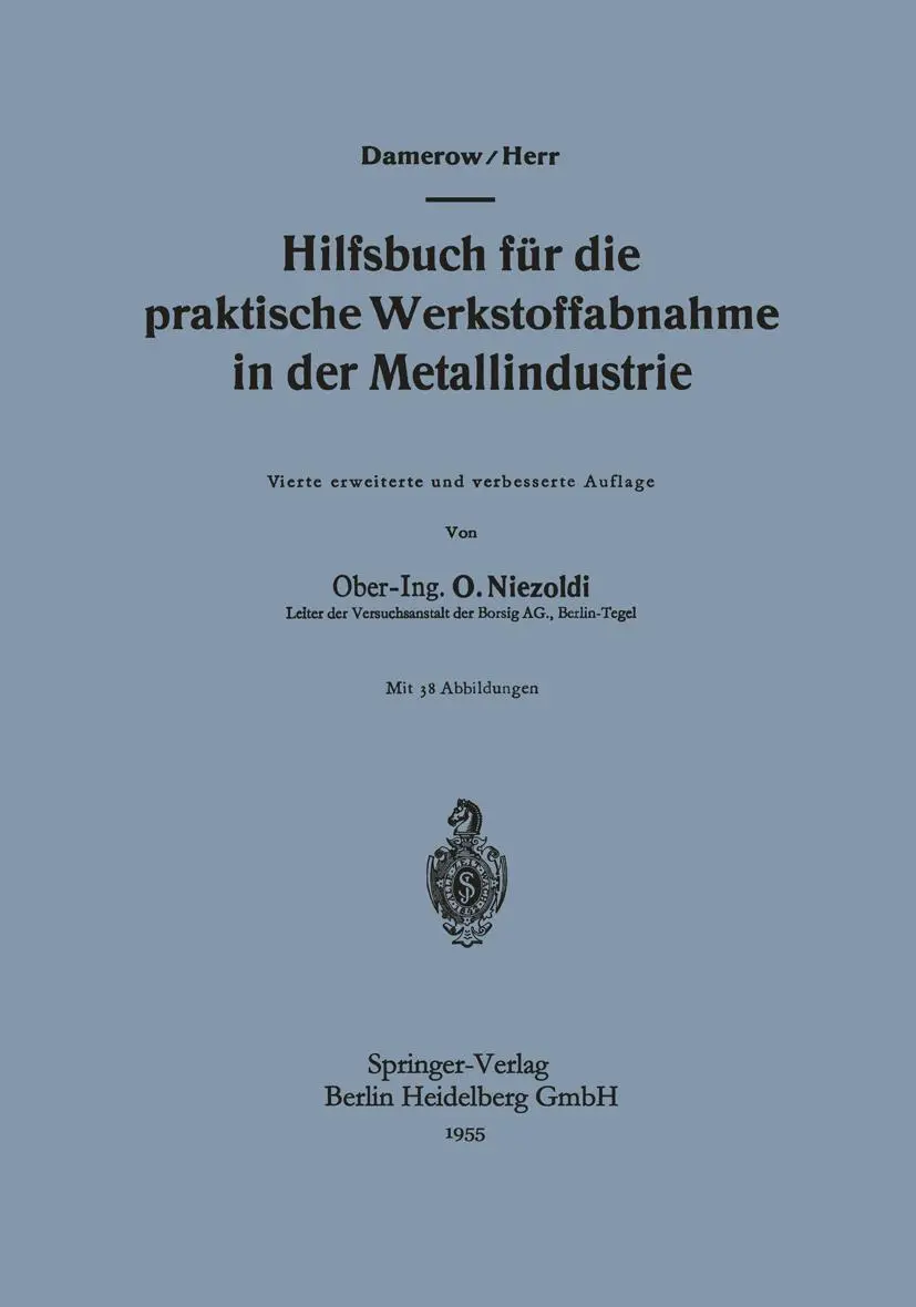 Cover: 9783540018780 | Hilfsbuch für die praktische Werkstoffabnahme in der Metallindustrie