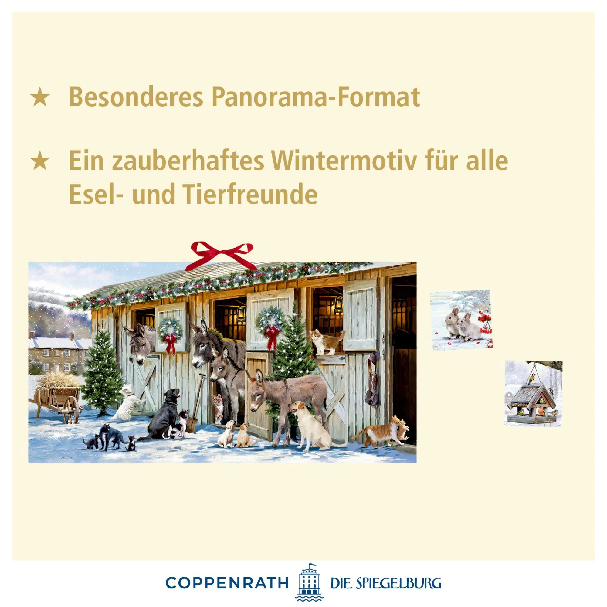 Bild: 4050003958880 | Wand-Adventskalender - Nostalgische Weihnacht bei den Tieren im Stall