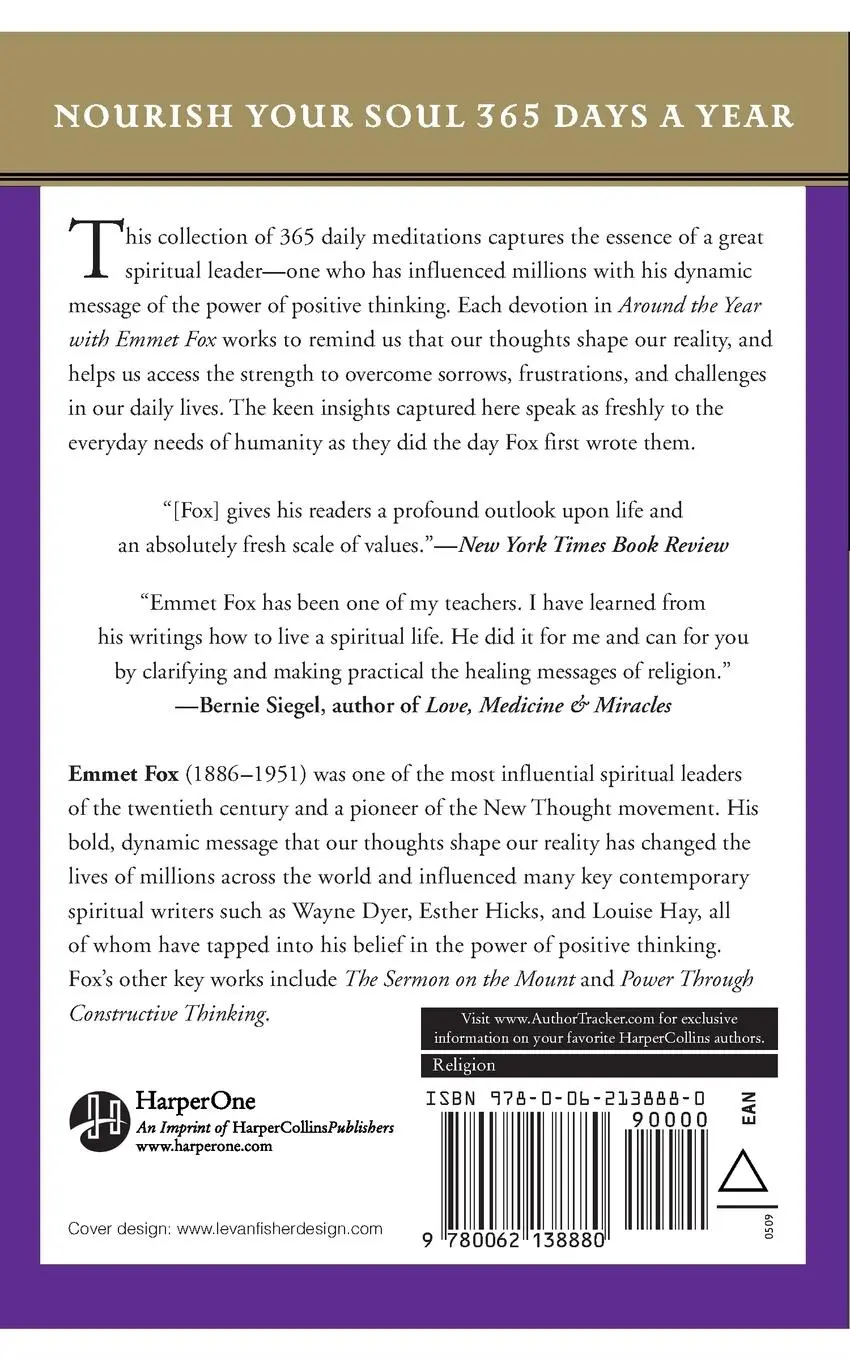 Rückseite: 9780062138880 | Around the Year with Emmet Fox | Emmet Fox | Taschenbuch | Englisch