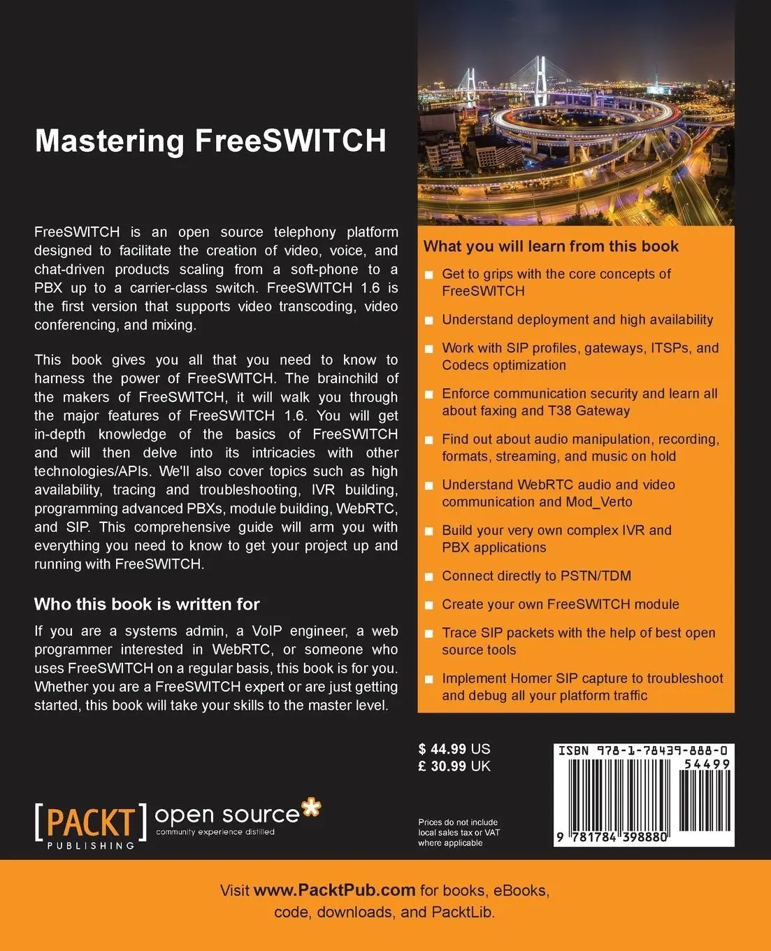 Rückseite: 9781784398880 | Mastering FreeSWITCH | Anthony Minessale Ii (u. a.) | Taschenbuch