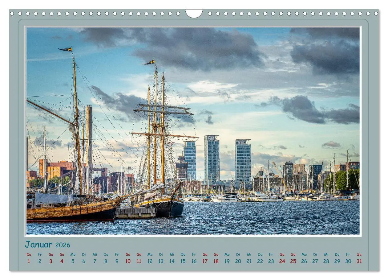 Bild: 9783457568880 | HELSINKI CITY (Wandkalender 2026 DIN A3 quer), CALVENDO Monatskalender