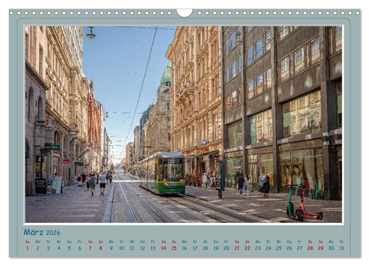Bild: 9783457568880 | HELSINKI CITY (Wandkalender 2026 DIN A3 quer), CALVENDO Monatskalender