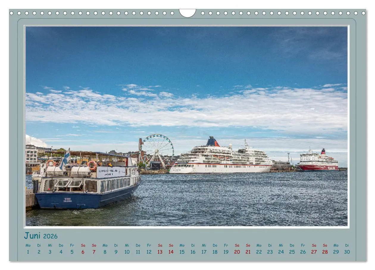 Bild: 9783457568880 | HELSINKI CITY (Wandkalender 2026 DIN A3 quer), CALVENDO Monatskalender