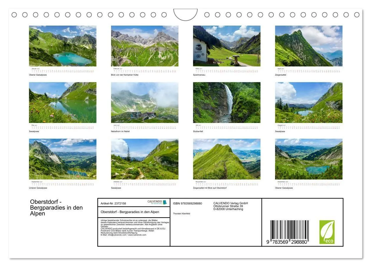 Bild: 9783569298880 | Oberstdorf - Bergparadies in den Alpen (Wandkalender 2027 DIN A4...