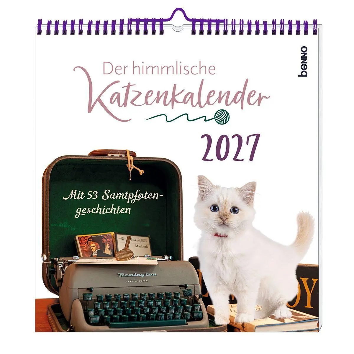 Cover: 9783746268880 | Der himmlische Katzenkalender 2027 | Mit 53 Samtpfotengeschichten