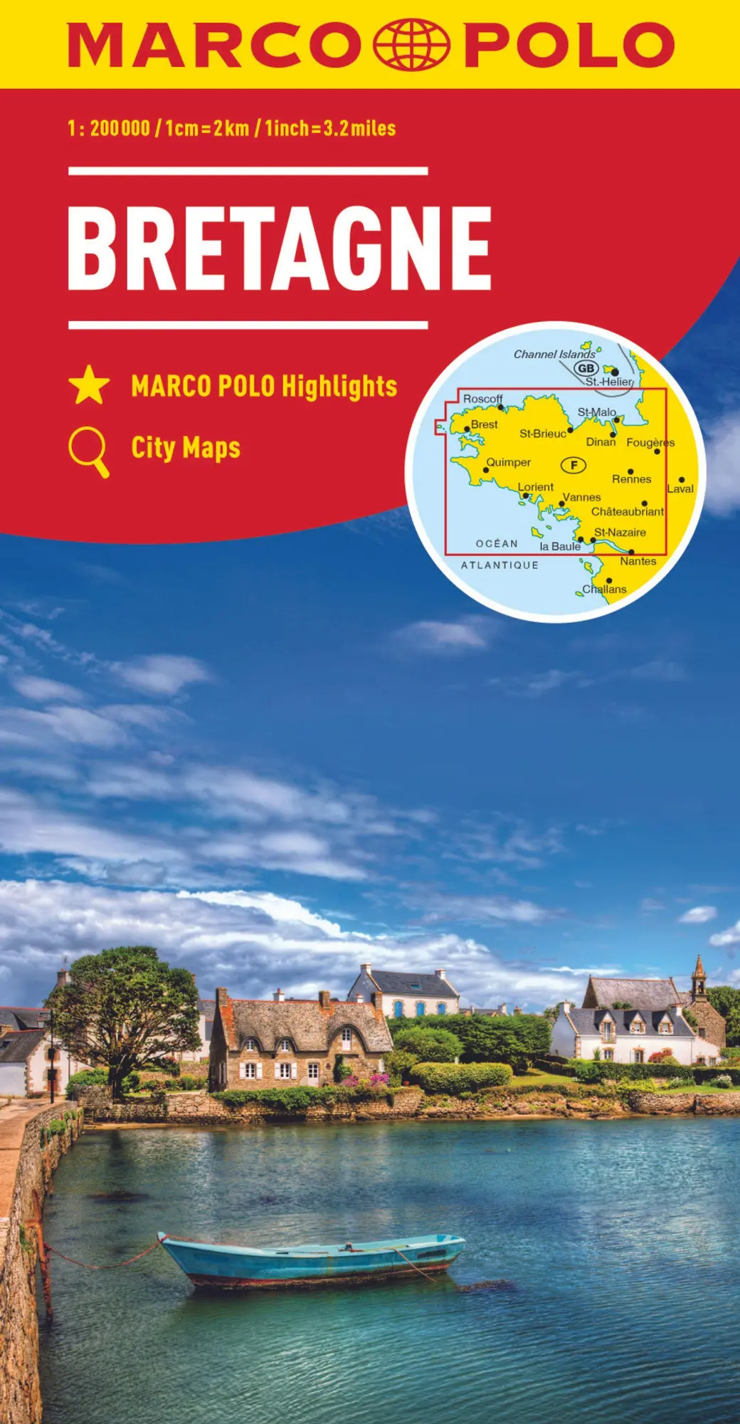 Cover: 9783829738880 | MARCO POLO Karte Bretagne 1:200 000 | Marco Polo Verlag | (Land-)Karte