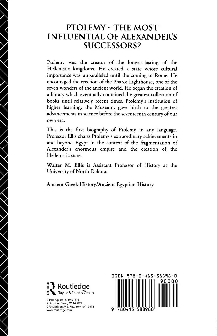 Rückseite: 9780415588980 | Ptolemy of Egypt | Walter M. Ellis | Taschenbuch | Englisch | 2010