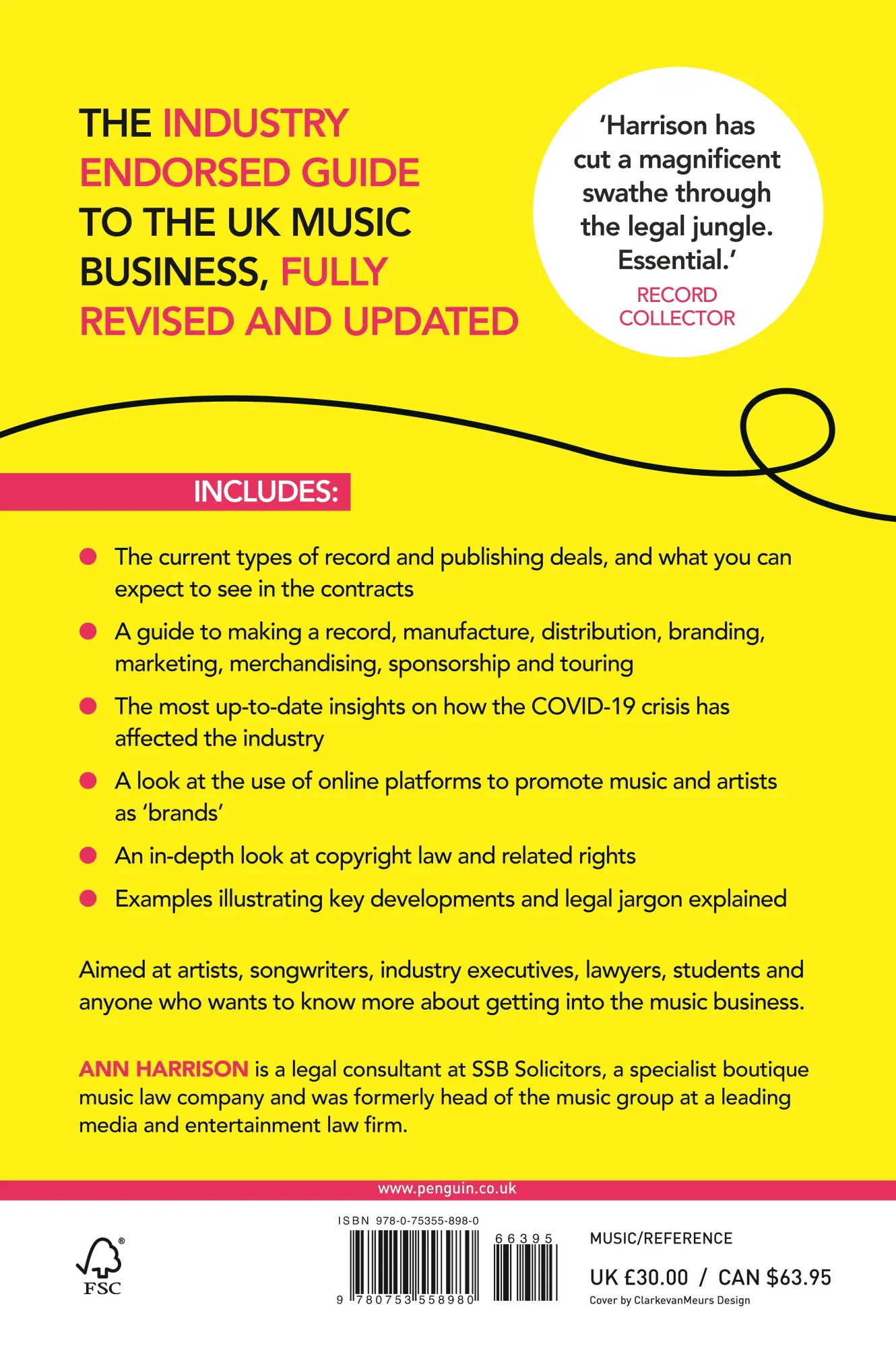 Rückseite: 9780753558980 | Music: The Business (8th Edition) | (8th Edition) | Ann Harrison