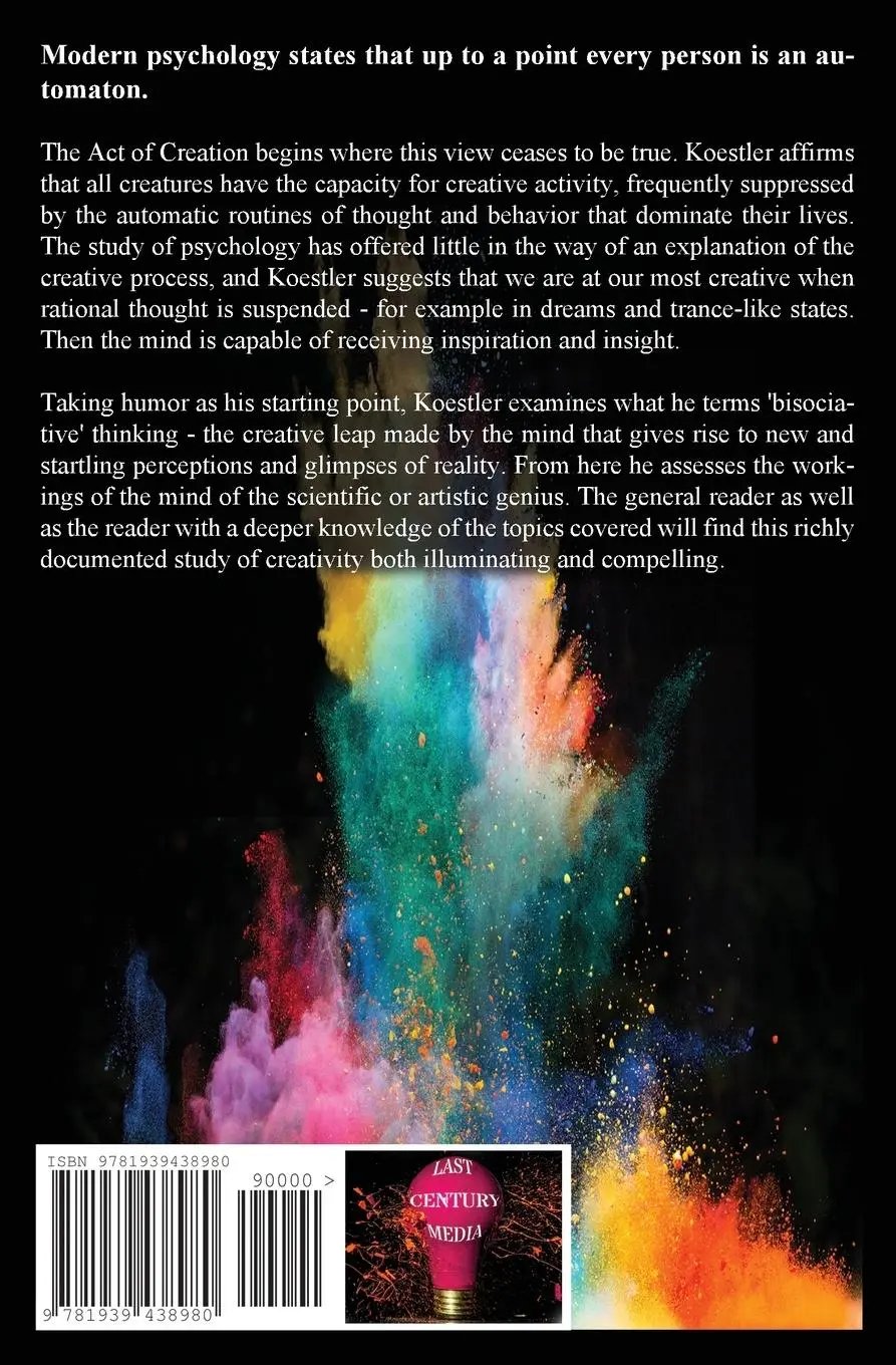 Rückseite: 9781939438980 | The Act of Creation | Arthur Koestler | Taschenbuch | Englisch | 2014