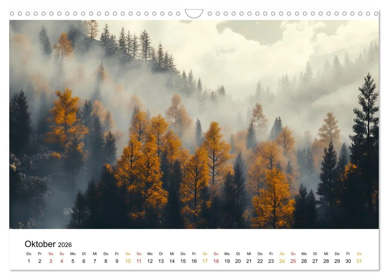 Bild: 9783457318980 | Mystischer Nebel (Wandkalender 2026 DIN A3 quer), CALVENDO...