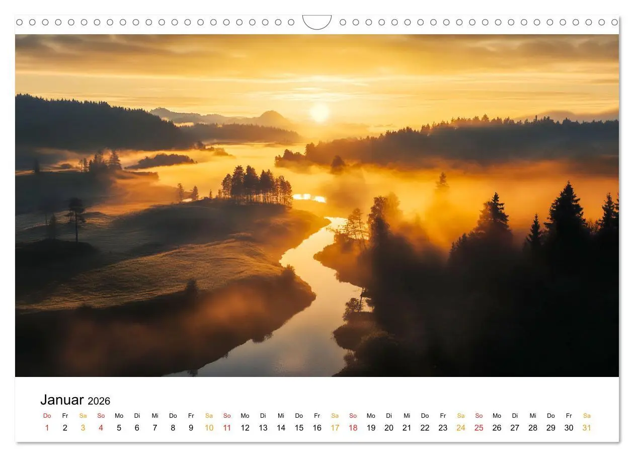 Bild: 9783457318980 | Mystischer Nebel (Wandkalender 2026 DIN A3 quer), CALVENDO...