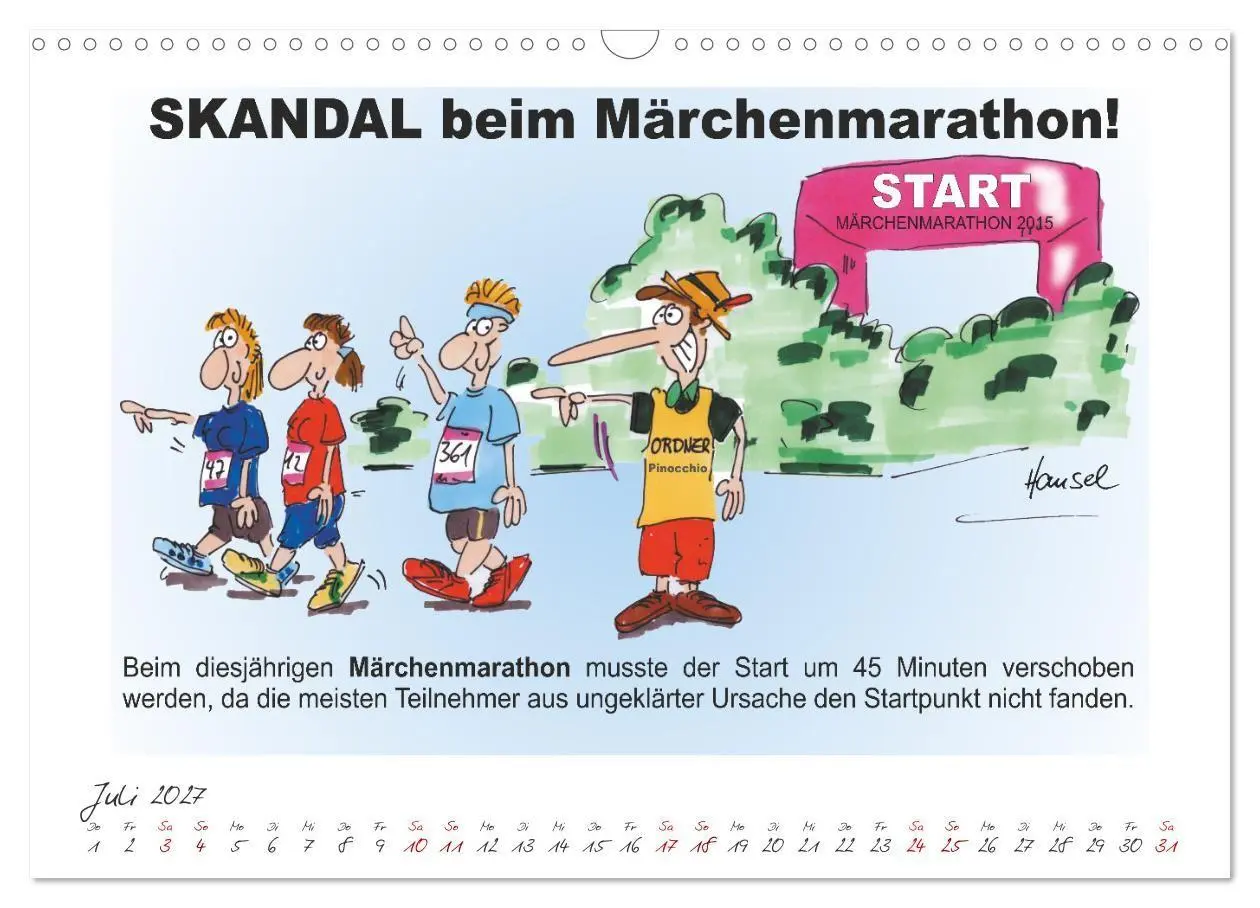 Bild: 9783569358980 | HANSELs kleiner Laufkalender (Wandkalender 2027 DIN A3 quer),...
