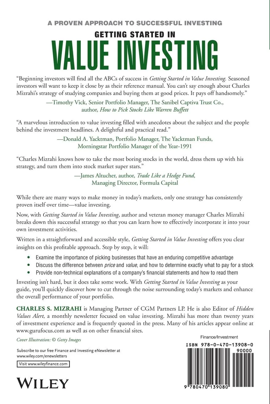 Rückseite: 9780470139080 | Getting Started in Value Investing | Charles S Mizrahi | Taschenbuch
