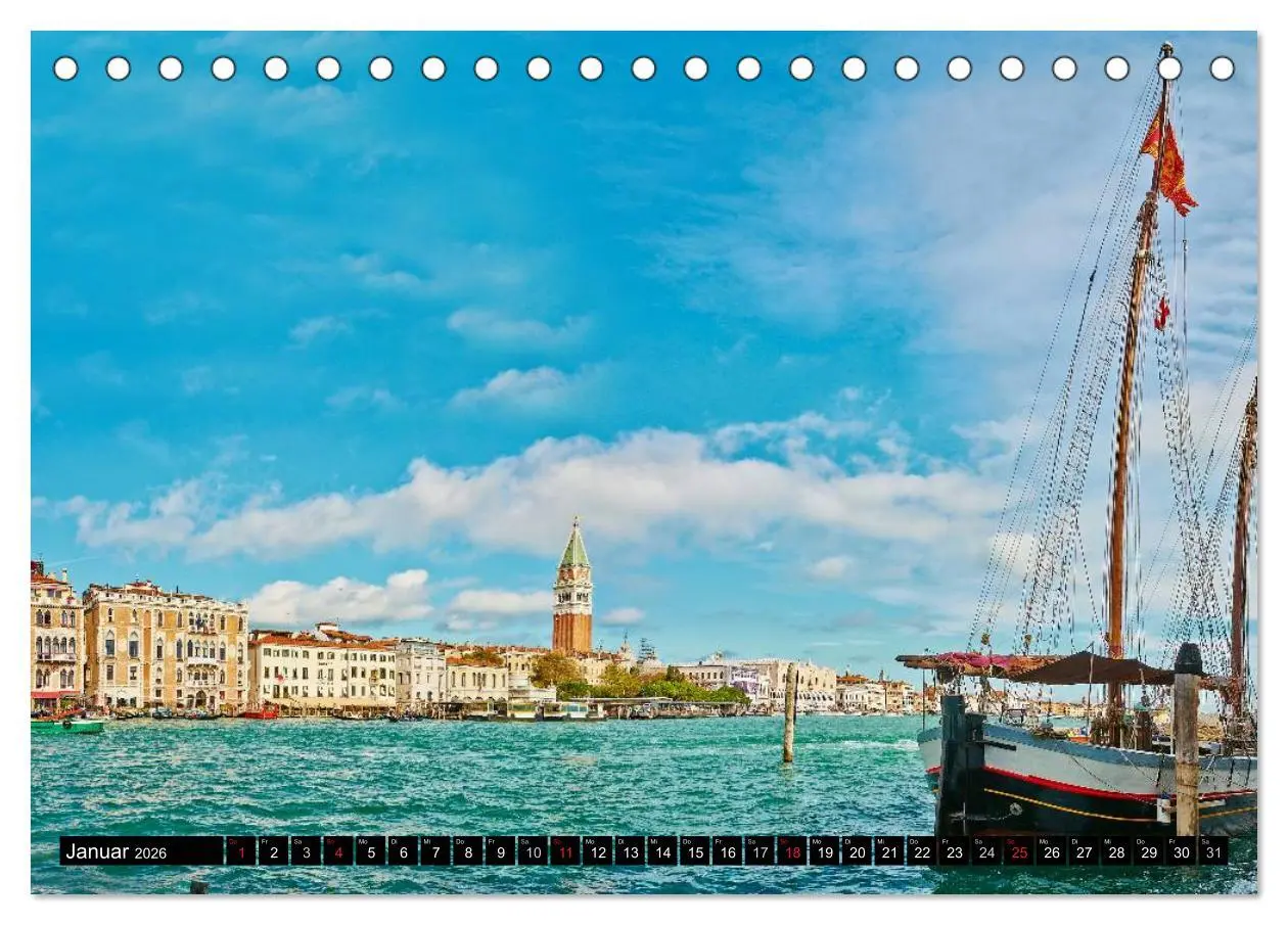 Bild: 9783516089080 | Besuch in Venedig (Tischkalender 2026 DIN A5 quer), CALVENDO...