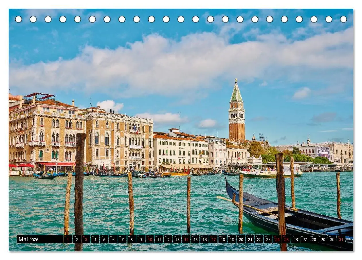 Bild: 9783516089080 | Besuch in Venedig (Tischkalender 2026 DIN A5 quer), CALVENDO...