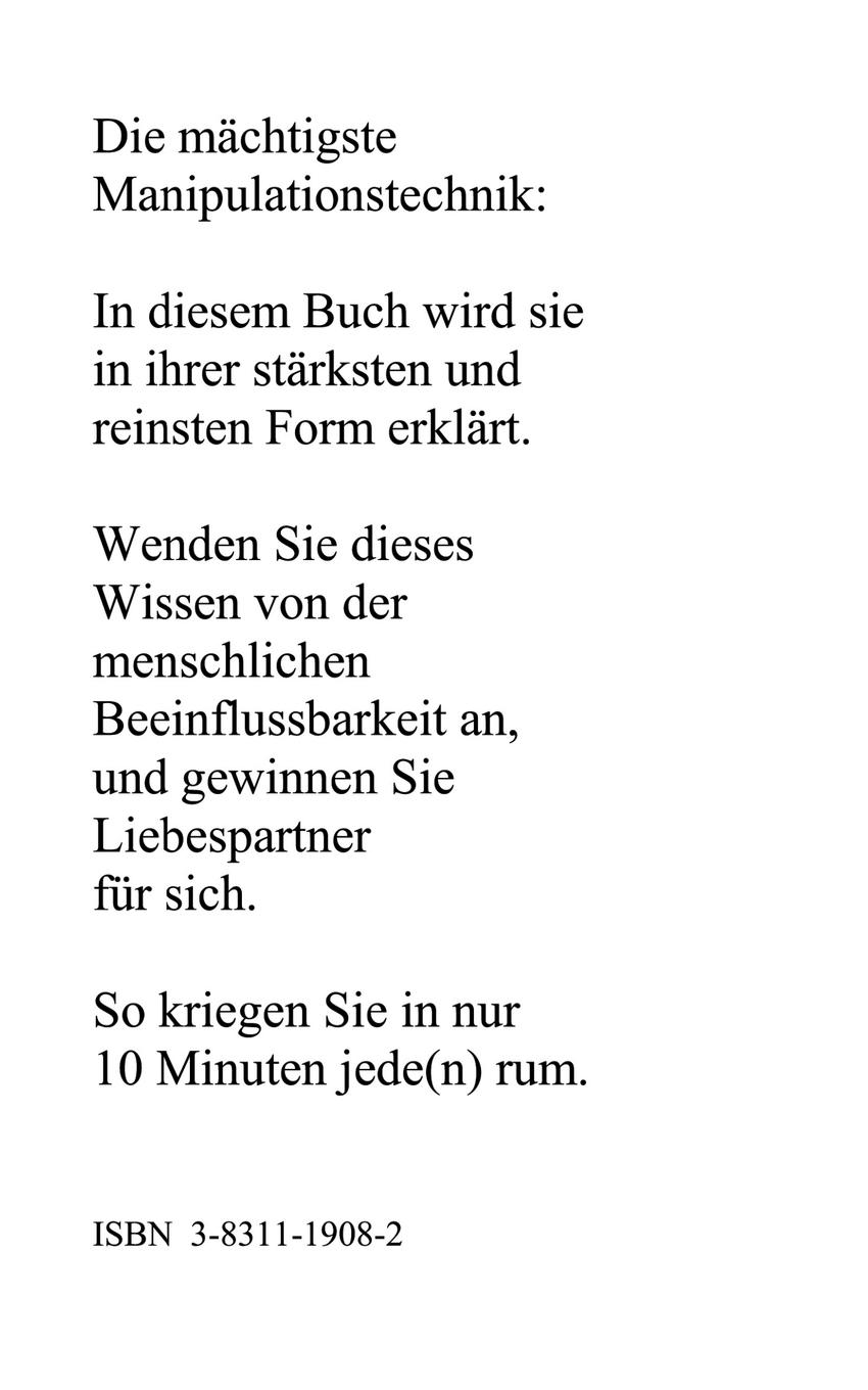 Rückseite: 9783831119080 | Hypnotische Manipulation | Waldemar Gangkover | Taschenbuch | 52 S.