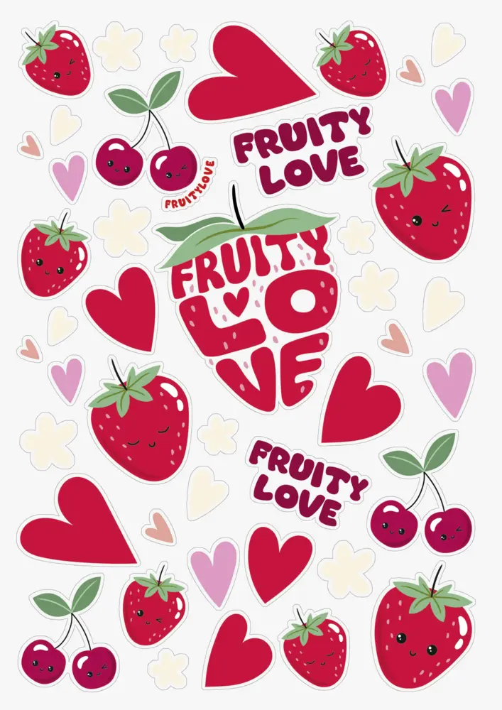 Bild: 4061947149180 | Aufgabenheft A5 48Bl. Fruity Love | Broschüre | Deutsch | 2026