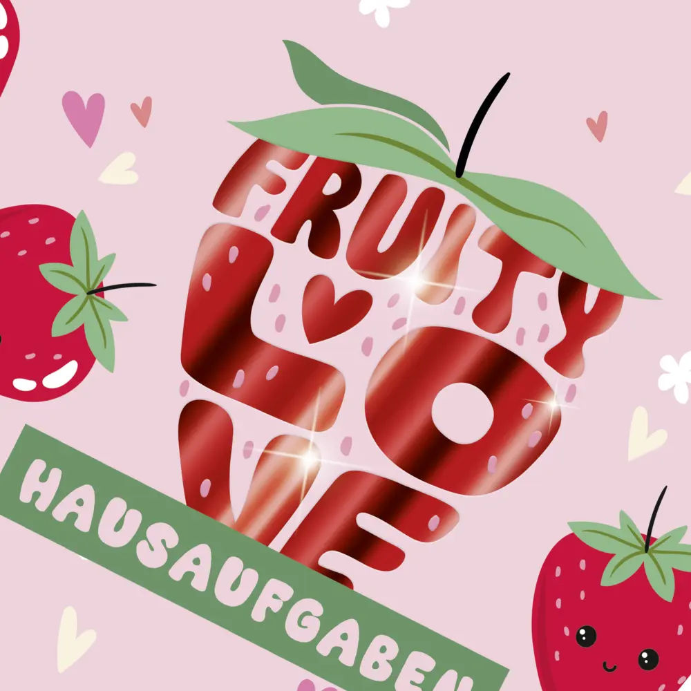 Bild: 4061947149180 | Aufgabenheft A5 48Bl. Fruity Love | Broschüre | Deutsch | 2026