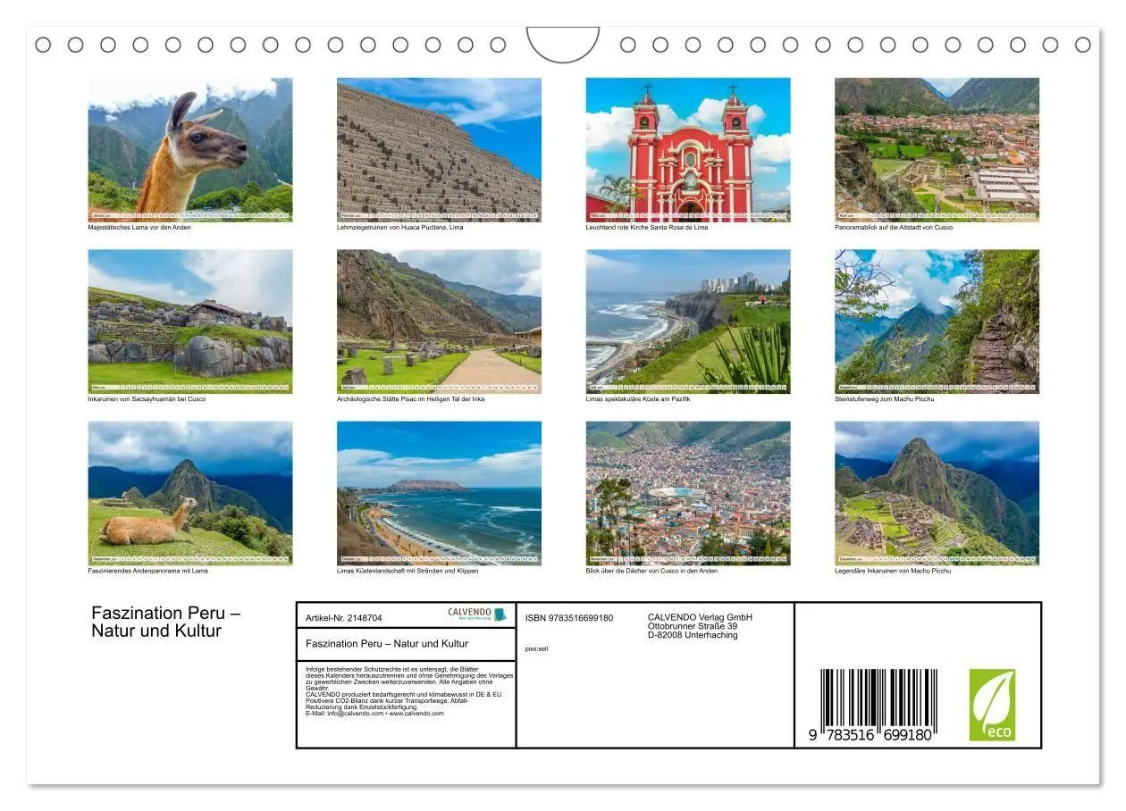 Bild: 9783516699180 | Faszination Peru - Natur und Kultur (Wandkalender 2026 DIN A4...