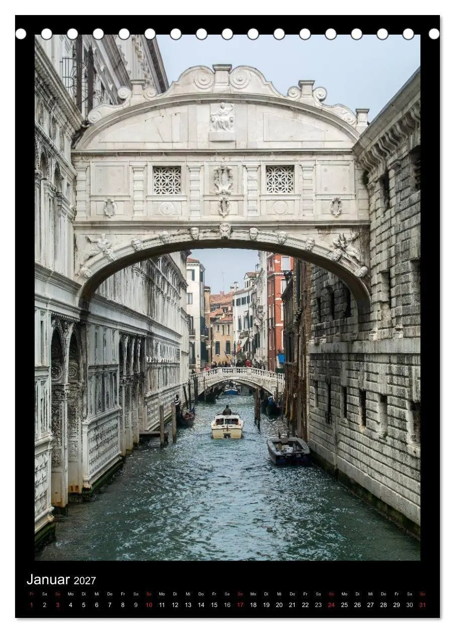 Bild: 9783594129180 | "Venedig - La Romantica" (Tischkalender 2027 DIN A5 hoch), CALVENDO...