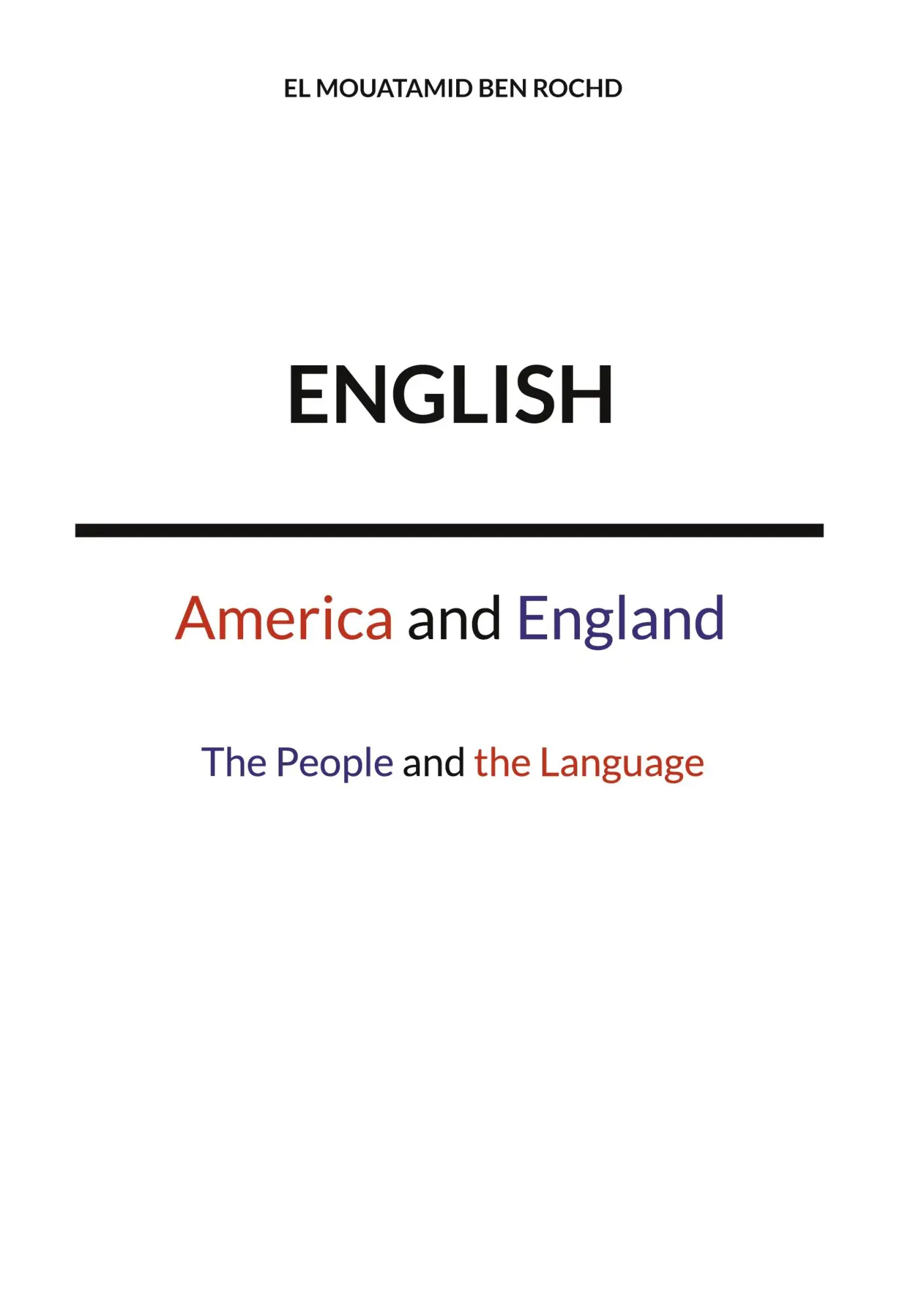 Cover: 9782322409280 | ENGLISH: America and England | The People and the Language | Rochd