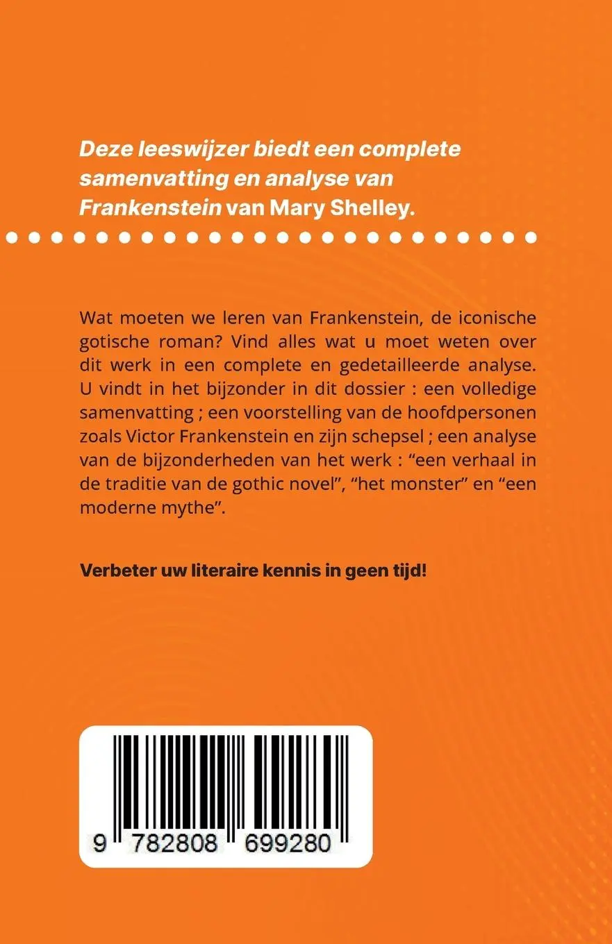 Rückseite: 9782808699280 | Frankenstein van Mary Shelley (Boekanalyse) | Claire Cornillon | Buch