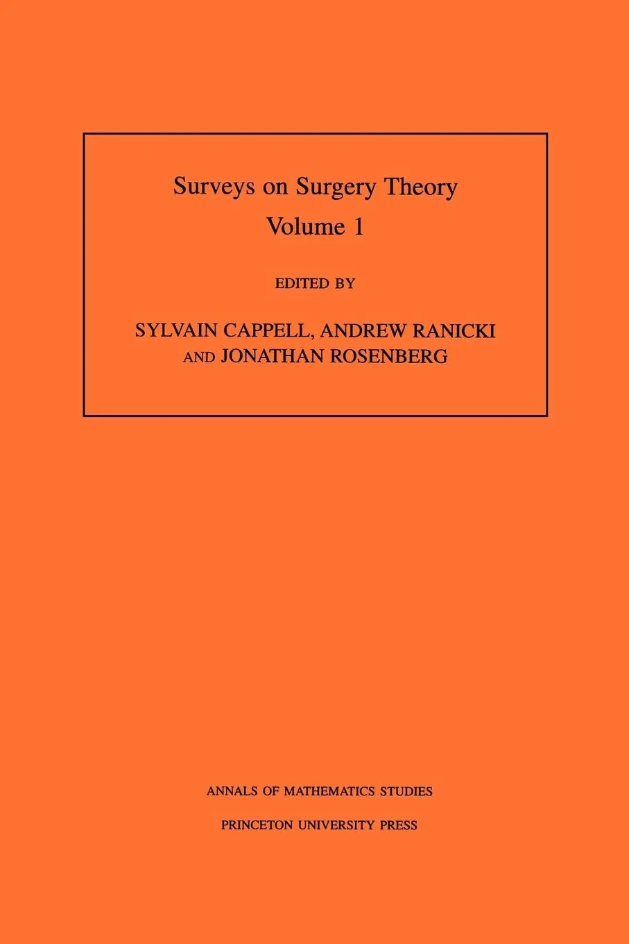 Cover: 9780691049380 | Surveys on Surgery Theory, Volume 1 | Sylvain Cappell (u. a.) | Buch