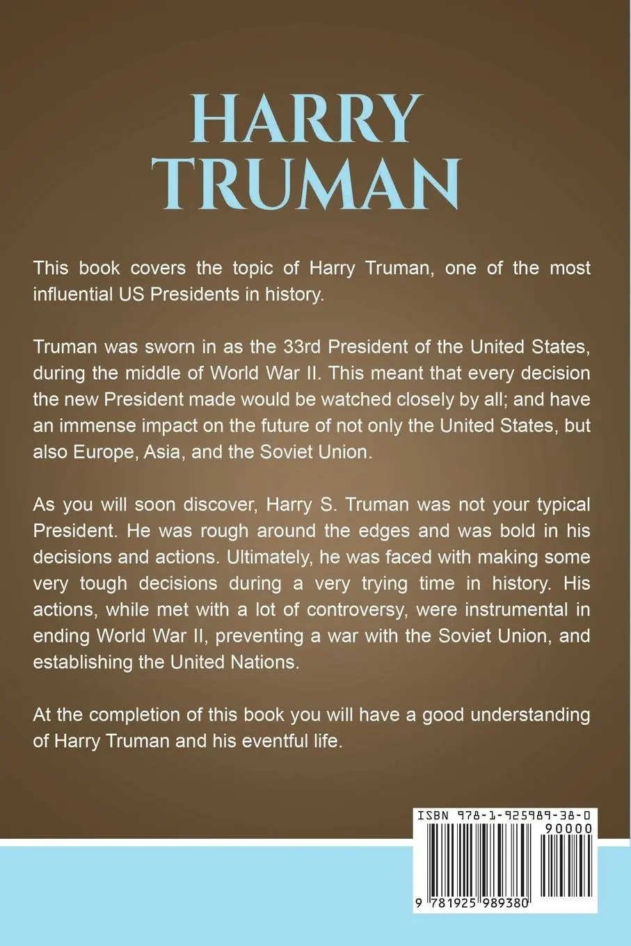 Rückseite: 9781925989380 | Harry Truman | A biography of an American President | Anthony Moss