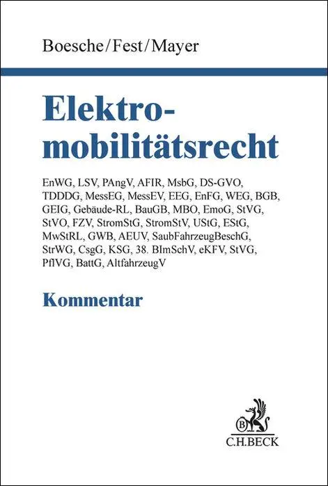 Cover: 9783406789380 | Elektromobilitätsrecht | Katharina Boesche (u. a.) | Buch | Leinen