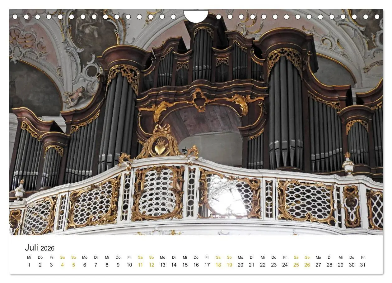 Bild: 9783457729380 | Fantastische Welt der Orgeln (Wandkalender 2026 DIN A4 quer),...