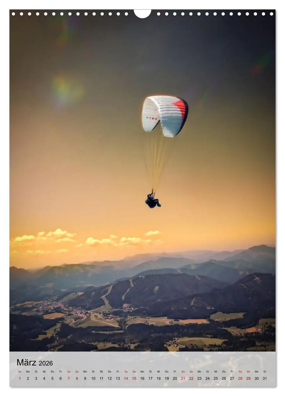 Bild: 9783516369380 | Paragliding - einfach Spaß (Wandkalender 2026 DIN A3 hoch),...
