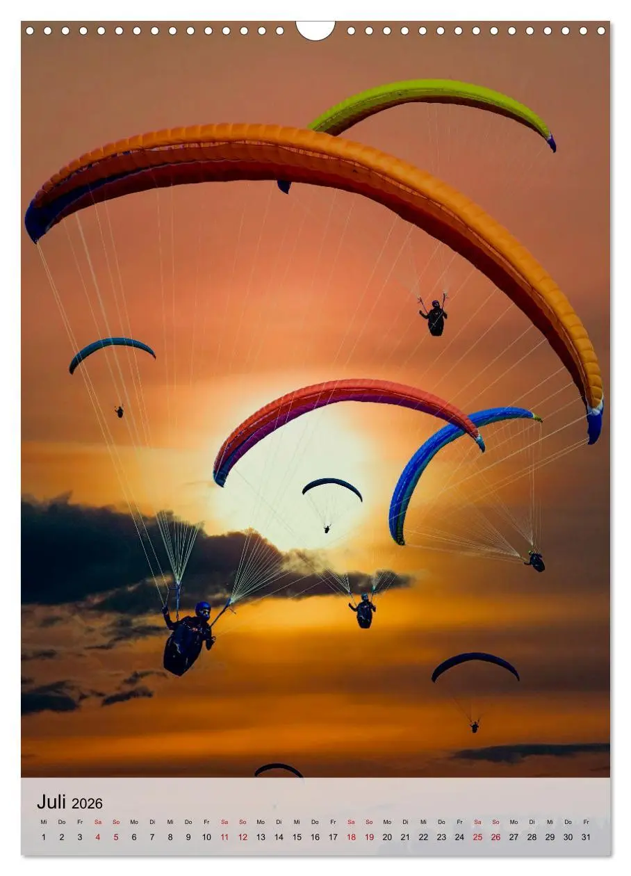 Bild: 9783516369380 | Paragliding - einfach Spaß (Wandkalender 2026 DIN A3 hoch),...