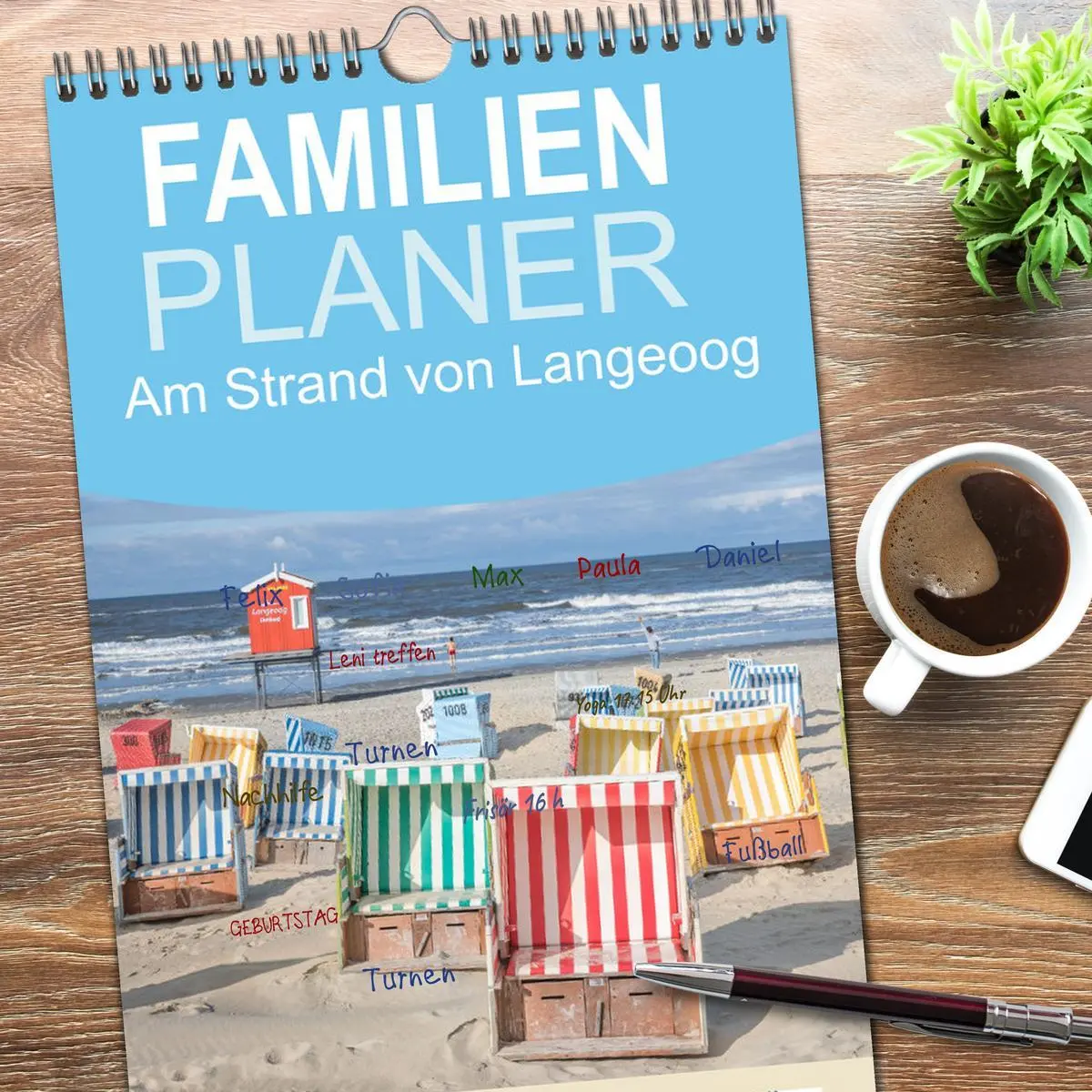 Bild: 9783516509380 | Familienplaner 2026 - Am Strand von Langeoog mit 5 Spalten...