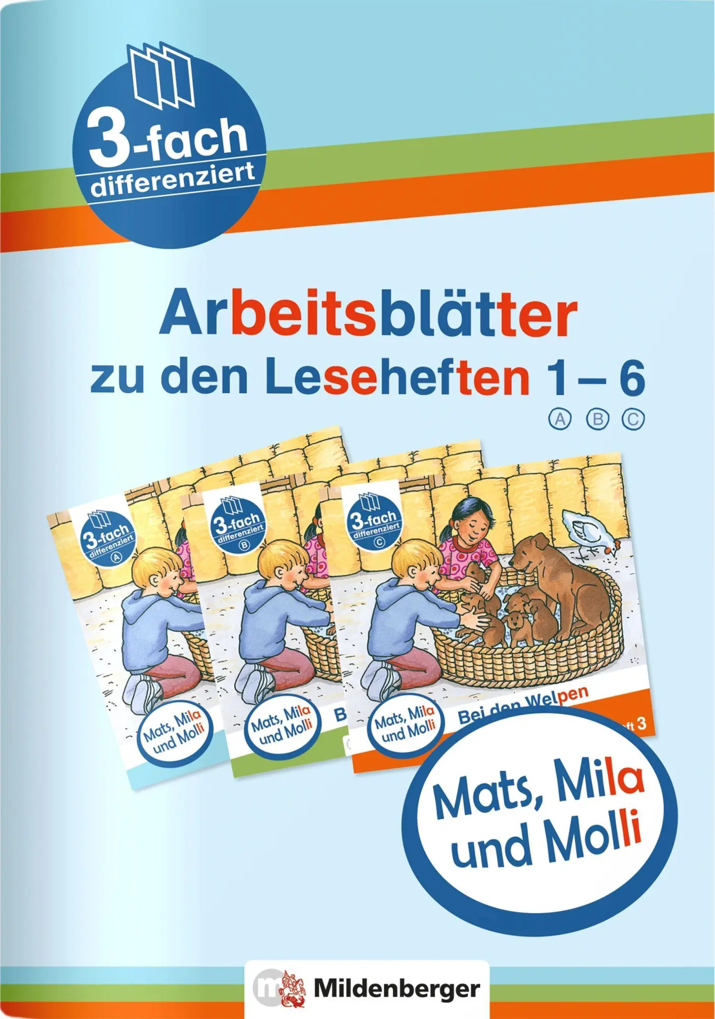 Cover: 9783619019380 | Mats, Mila und Molli - Arbeitsblätter zu den Leseheften 1 - 6 (A B C)