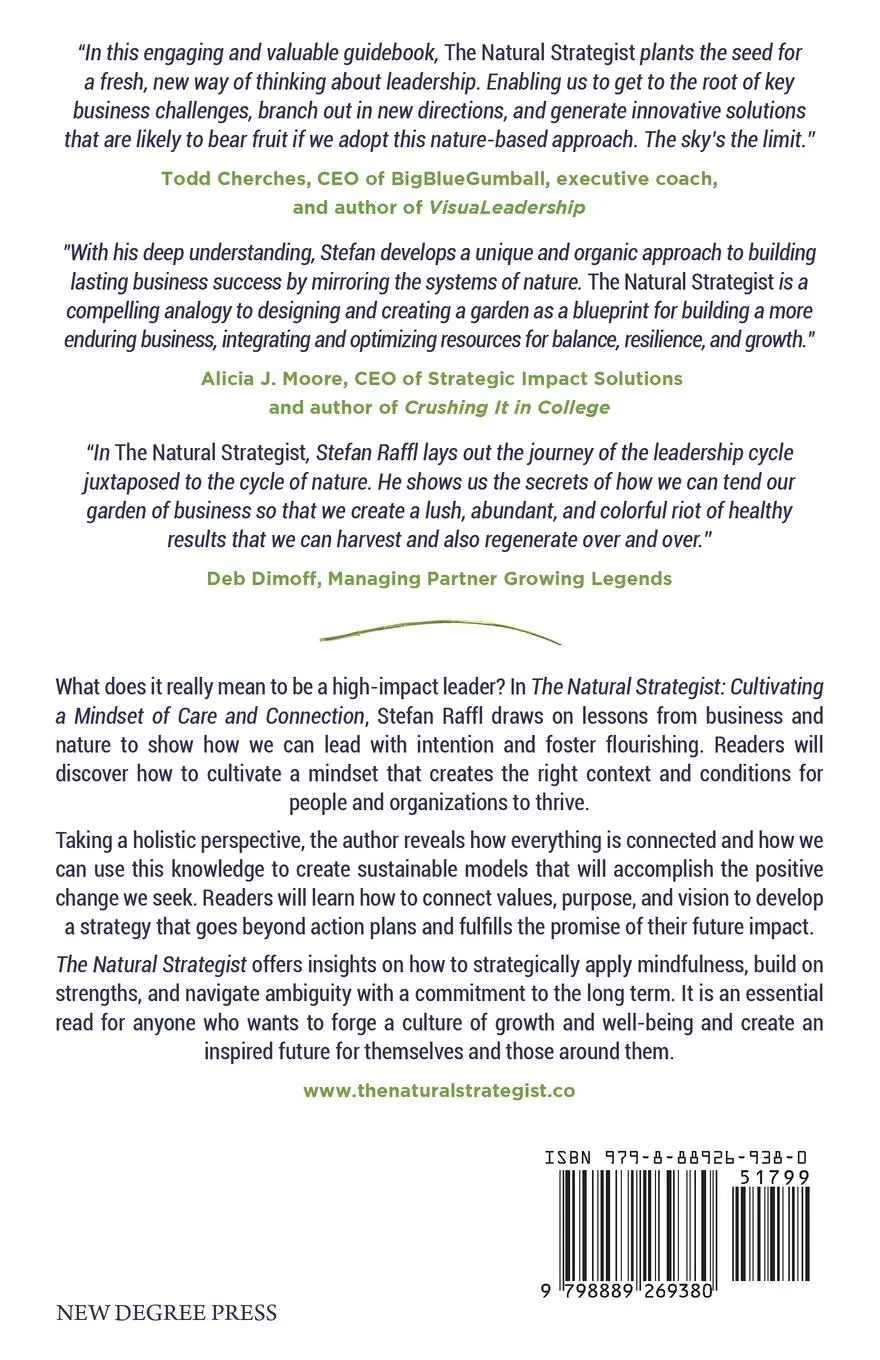 Rückseite: 9798889269380 | The Natural Strategist | Cultivating a Mindset of Care and Connection