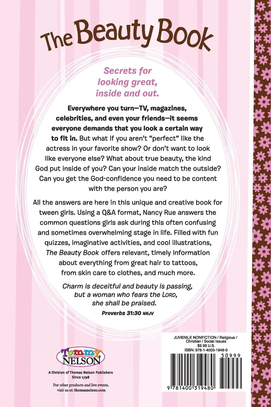 Rückseite: 9781400319480 | The Beauty Book | Nancy Rue (u. a.) | Taschenbuch | Englisch | 2012