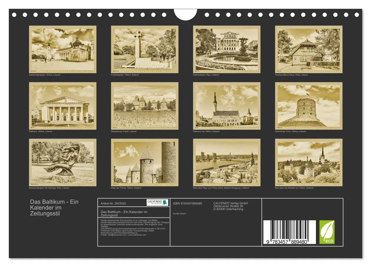 Bild: 9783457889480 | Das Baltikum - Ein Kalender im Zeitungsstil (Wandkalender 2026 DIN...