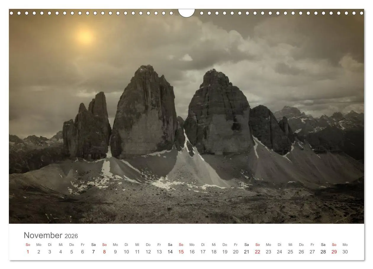 Bild: 9783457959480 | Drei Zinnen - Südtirols Wahrzeichen (Wandkalender 2026 DIN A3...
