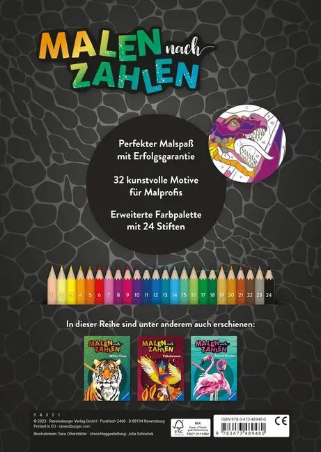 Bild: 9783473489480 | Malen nach Zahlen - Drachen | Sara Otterstätter | Taschenbuch | 64 S.