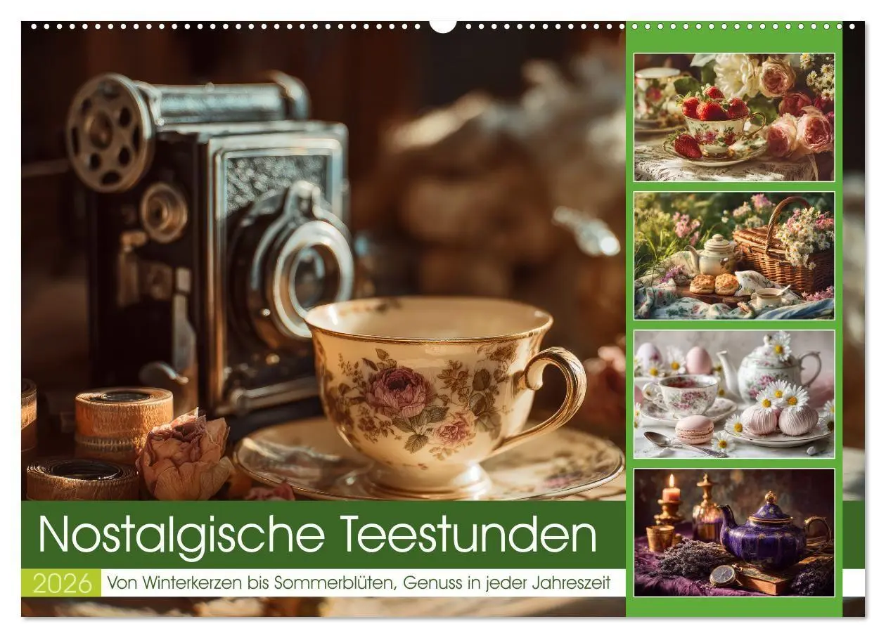 Cover: 9783516739480 | Nostalgische Teestunden (Wandkalender 2026 DIN A2 quer), CALVENDO...