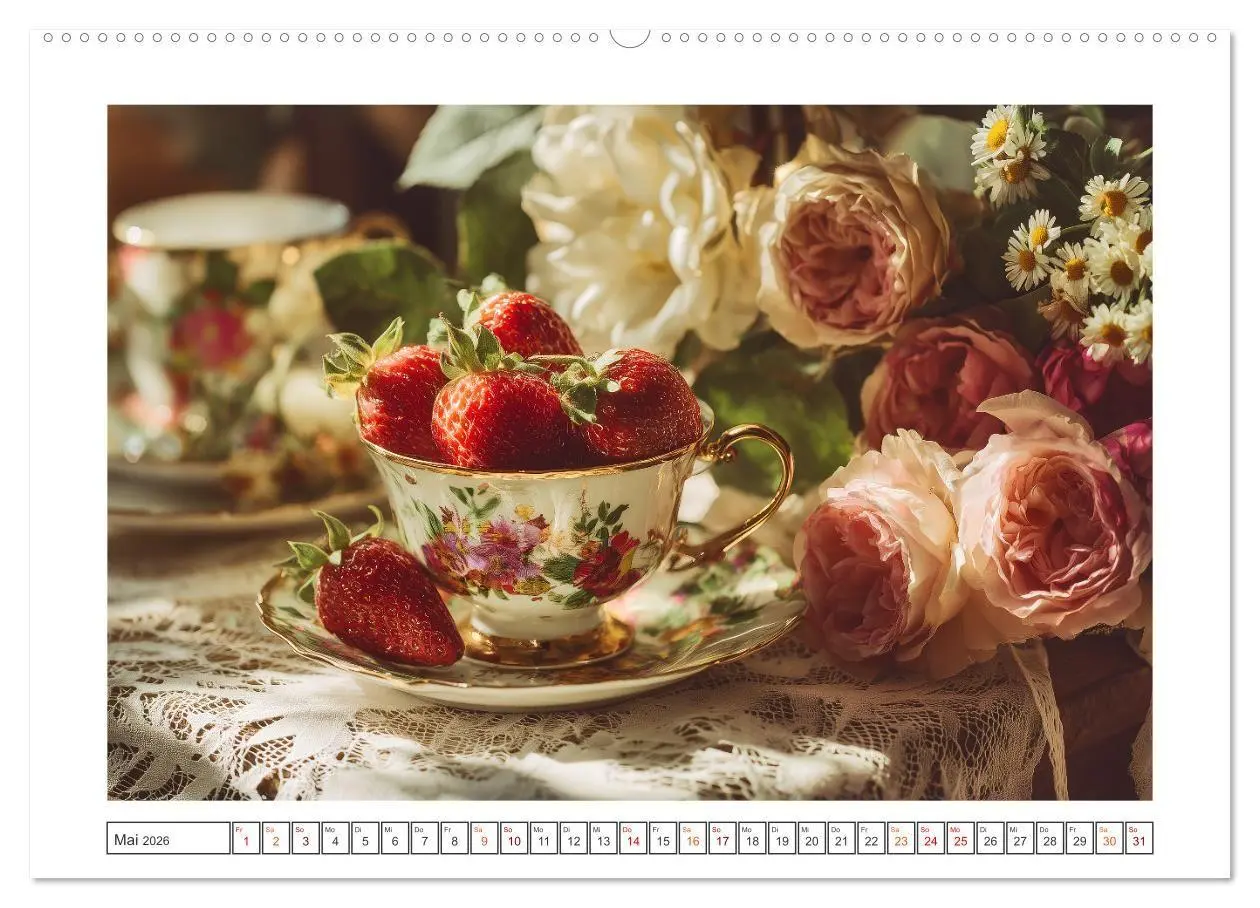 Bild: 9783516739480 | Nostalgische Teestunden (Wandkalender 2026 DIN A2 quer), CALVENDO...