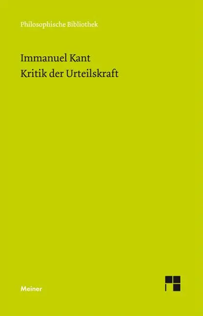 Cover: 9783787319480 | Kritik der Urteilskraft | Immanuel Kant | Taschenbuch | CII | Deutsch